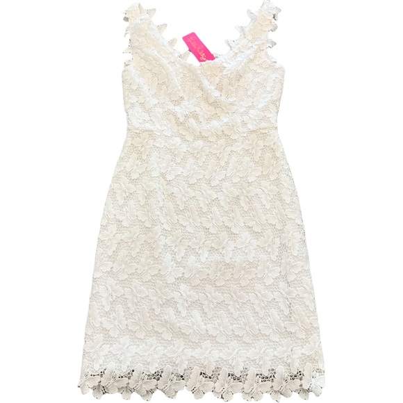 NWT Lilly Pulitzer Reeve Sheath Papillion Lace Butterfly Resort White Dress Sz 2 - Picture 6 of 9